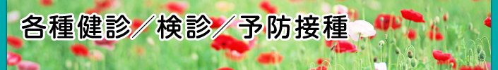 各種健診/検診/予防接種
