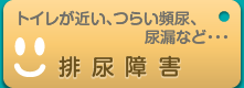 排尿障害 - トイレが近い、辛い頻尿、尿漏など…